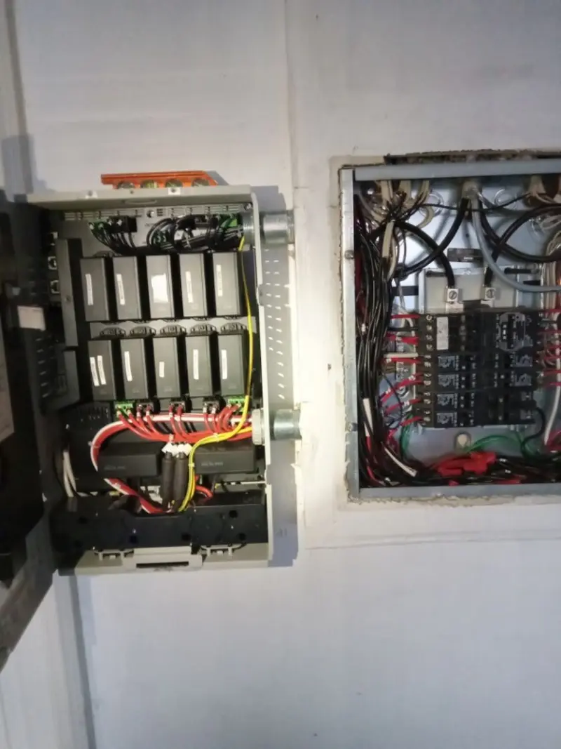 Electrical panel upgrade completed for Security Camera Wiring in East Greenwich